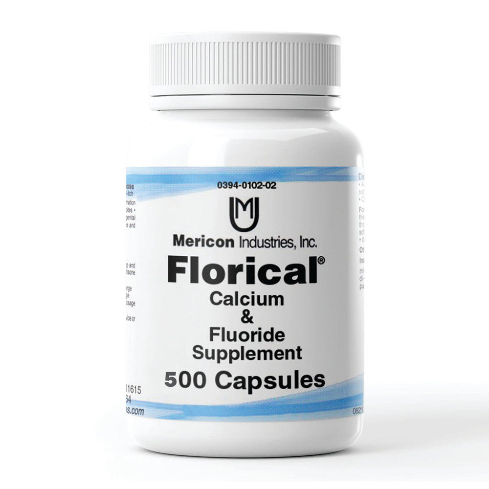 Mericon Industries Florical Calcium And Fluoride Supplements Capsules, 500 Ea